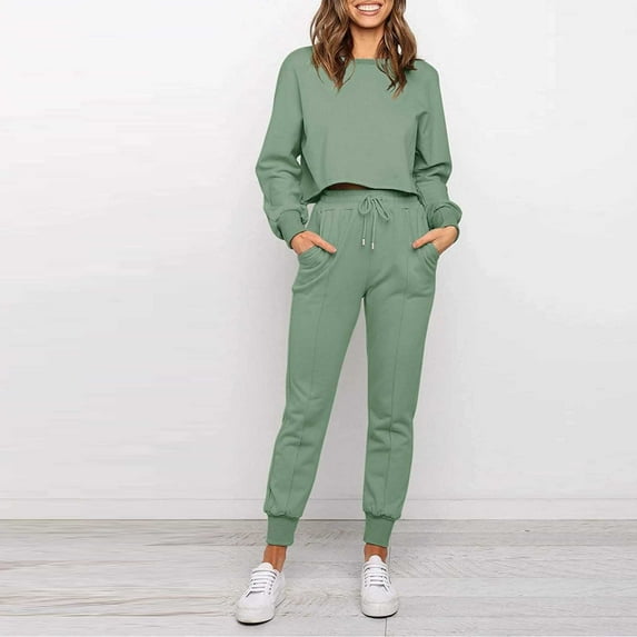 HUPOM Straight Leg Sweatpants For Women Training Pants Casual Mid Waist Rise Long Straight-Leg S