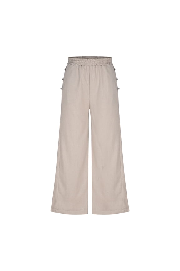 Straight Leg Sweatpants For Women Training Pants Legging High Waist Rise Full Straight-Leg Khaki 2XL