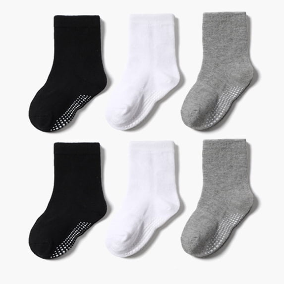 HUPOM Toddler 6PC Ankle Non-Slip Solid Casual Multicolor-1 2024 Summer Clearance New Arrival Size M