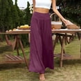 thumbnail image 1 of HUPOM Trouser Pants For Women Pants For Women Pleated High Waist Rise Long Flare-Leg M, 1 of 5