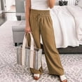 thumbnail image 1 of HUPOM Trouser Pants For Women Womens Pants Chinos High Waist Rise Ankle Flare-Leg Coffee S, 1 of 6