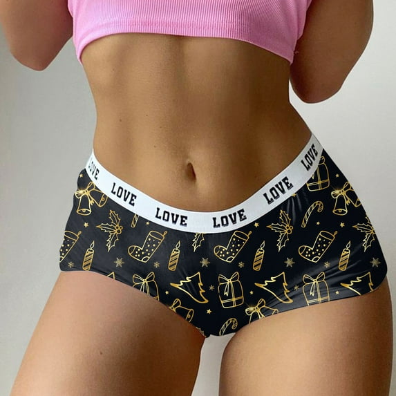HUPOM Underwear For Women Underwear For Women In Clothing Briefs Casual None Comfort Waist Black XL