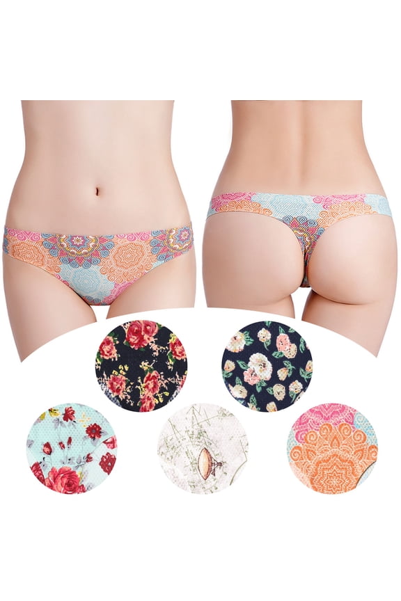 Underwear Panties In Clothing Thong Leisure Tie Elastic Waist Multi-color M