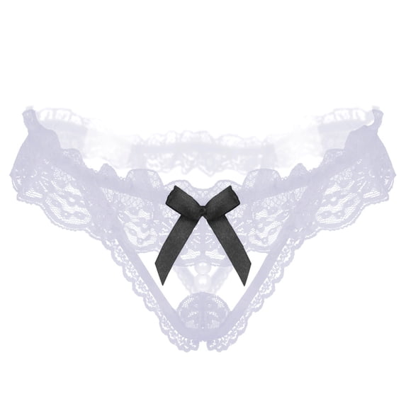 HUPOM Underwear Underwear For Women Briefs Leisure Tie Seamless Waistband White
