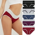 thumbnail image 1 of HUPOM Underwear Women Ladies Underwear High waist Elastic Waist Solid Briefs Multicolor 5XL, 1 of 7