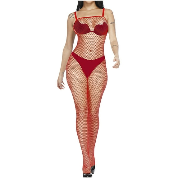 HUPOM Underwear Women Ladies Underwear Medium waist Elastic Waist Solid Thong Red M