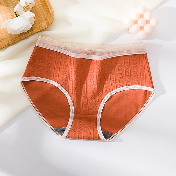 HUPOM White Underwear Women Underwear High Waist Activewear Tie Seamless Waistband Brown XL