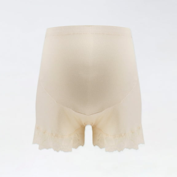 HUPOM Women Cotton Underwear Panties For Girls High Waist Activewear None Maternity Waist Beige 2XL