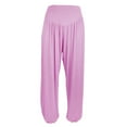 thumbnail image 1 of HUPOM Women'S Athletic Pants Cargo Pants Chinos High Waist Rise Ankle Flare-Leg Pink 2XL, 1 of 3