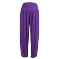 thumbnail image 1 of HUPOM Women'S Athletic Pants Pants For Women Chinos High Waist Rise Ankle Flare-Leg Purple L, 1 of 1