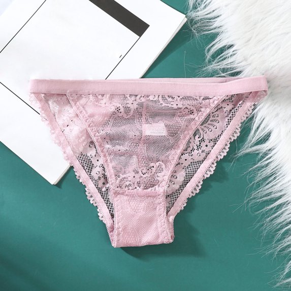 HUPOM Women'S Panties Girls Panties Briefs Activewear Tie Elastic Waist Pink One Size