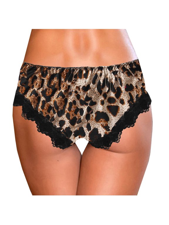 Women'S Panties Underwear For Women In Clothing Briefs Sleepwear Tie Seamless Waistband Brown S