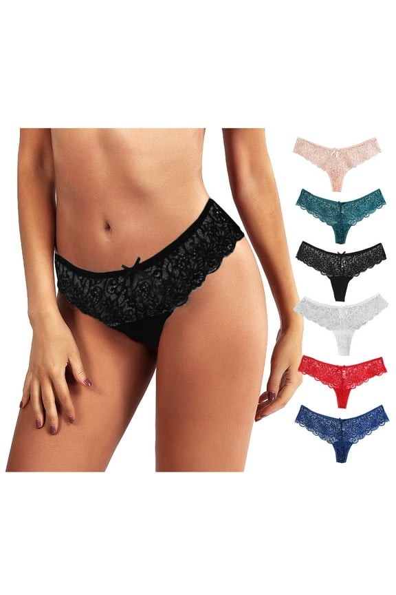 HUPOM Women'S Underwear Funny Underwear For Women Low waist Drop Waist Solid Bikini Multicolor XL