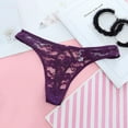 thumbnail image 1 of HUPOM Women'S Underwear Funny Underwear For Women Low waist Drop Waist Solid Thong Purple One Size, 1 of 2