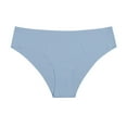 thumbnail image 1 of HUPOM Women'S Underwear Funny Underwear For Women Low waist Elastic Waist Solid Thong Blue M, 1 of 8