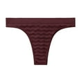 thumbnail image 1 of HUPOM Women'S Underwear Funny Underwear For Women Low waist Elastic Waist Solid Thong Purple XL, 1 of 2