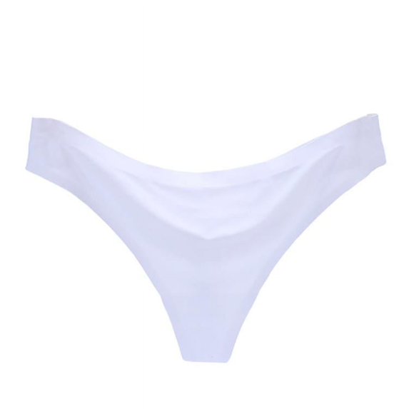 HUPOM Women'S Underwear Funny Underwear For Women Medium waist Comfort Waist Solid Briefs White L