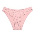 thumbnail image 1 of HUPOM Women'S Underwear Funny Underwear For Women Medium waist Elastic Waist Printed Briefs Pink XL, 1 of 7