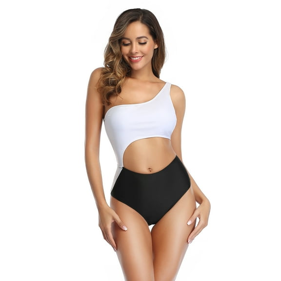 HUPOM Women'S Underwear Funny Underwear For Women Medium waist Elastic Waist Solid Bikini White M