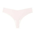 thumbnail image 1 of HUPOM Women'S Underwear Funny Underwear For Women Medium waist Elastic Waist Solid Thong Pink S, 1 of 2