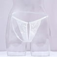 thumbnail image 1 of HUPOM Women'S Underwear Funny Underwear For Women Medium waist Elastic Waist Solid Thong White L, 1 of 8