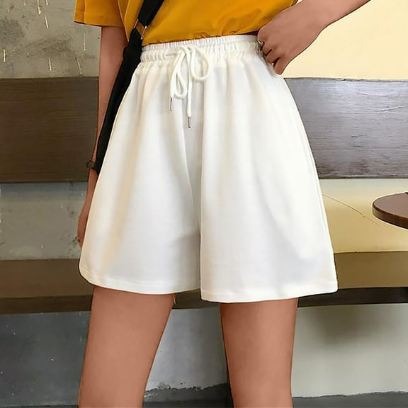 HUPOM Women Shorts for Women Women's Pants Shorts High Short Home Party Breathable Beach Straight-Leg Baggy Fit Pajamas size 6