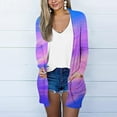 thumbnail image 1 of HUPOM Womens Blouse Button Long Sleeve Cardigan Cocktail & Party Printed Women'S Cardigans Multicolor S(US:4), 1 of 5