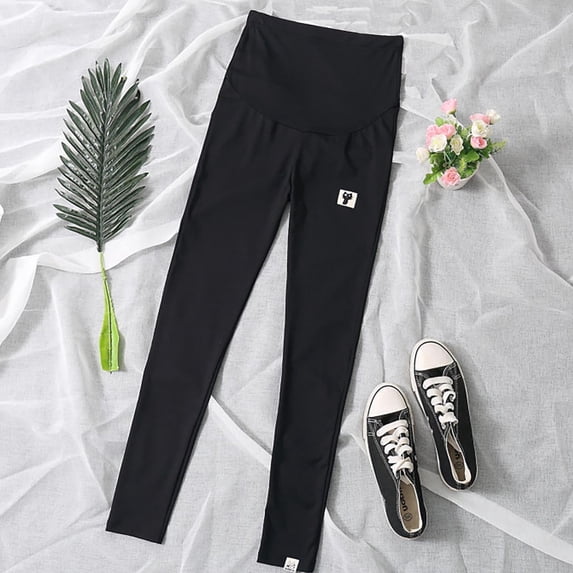 HUPOM Womens Dress Pants Stretchy Womens Pants Casual Mid Waist Rise Full Straight-Leg Black XL