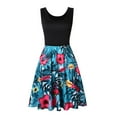 thumbnail image 1 of HUPOM Womens Dresses Summer 2023 Summer Dresses Flutter Fit & Flare Dress Blue XL, 1 of 1