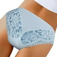 thumbnail image 1 of HUPOM Womens Panties Panties For Girls High Waist Leisure Tie Seamless Waistband Blue XL, 1 of 6
