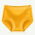 thumbnail image 1 of HUPOM Womens Panties Underwear For Women High Waist Activewear Tie Seamless Waistband Yellow XL, 1 of 5