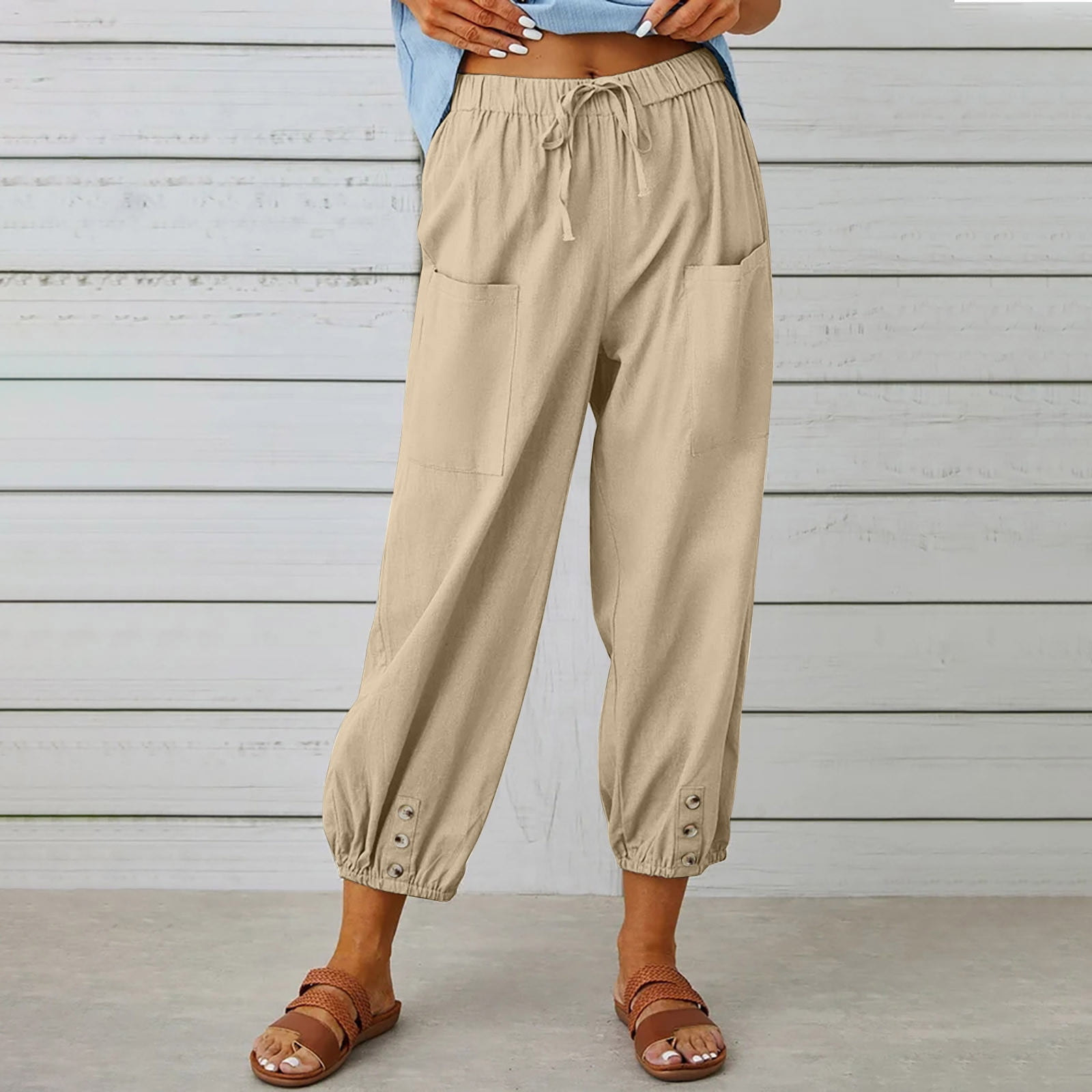 HUPOM Medieval Pants Training Pants Trousers High Waist Rise Long  Straight-Leg Navy XL - Walmart.com