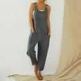 thumbnail image 1 of HUPOM Womens Trouser Pants Women Capri Pants Knicker High Waist Rise Long Straight-Leg Dark Gray M, 1 of 4