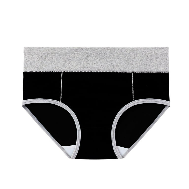 HUPOM Seamless Underwear For Women Womens Silk Panties Medium waist Elastic  Waist Solid Briefs Gray 2XL 