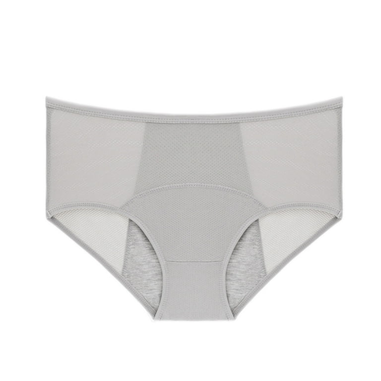 HUPOM Womens Underwear Cotton Cotton Boxers For Women High waist Elastic  Waist Solid Thong Gray 6XL 