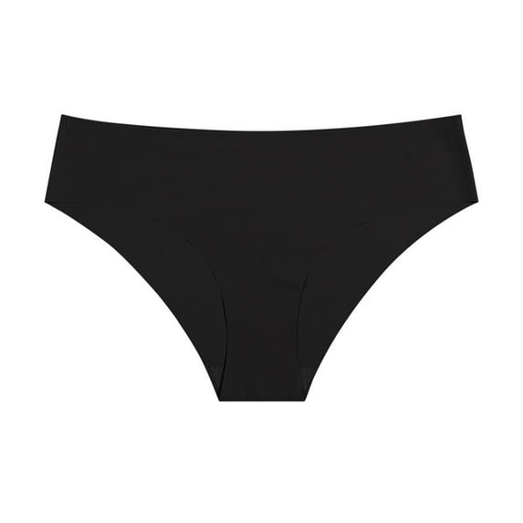 HUPOM Womens Underwear Cotton Cotton Boxers For Women Low waist Elastic Waist Solid Thong Black S