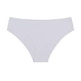 thumbnail image 1 of HUPOM Womens Underwear Cotton Cotton Boxers For Women Low waist Elastic Waist Solid Thong Purple M, 1 of 2