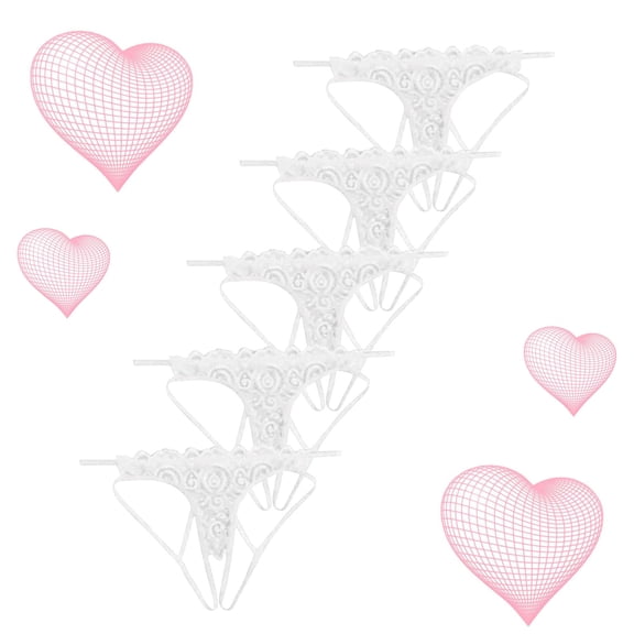 HUPOM Womens Underwear Cotton Cotton Boxers For Women Medium waist Elastic Waist Solid Thong White M