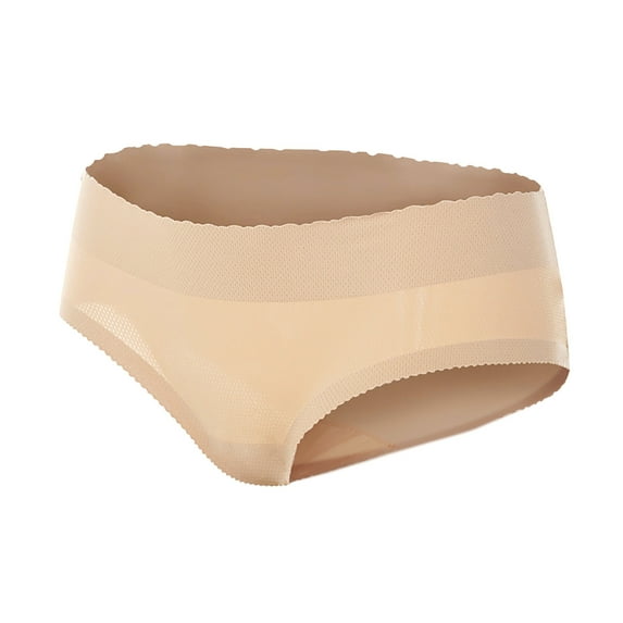 HUPOM Womens Underwear Panties For Girls High Waist Casual None Comfort Waist Beige XL