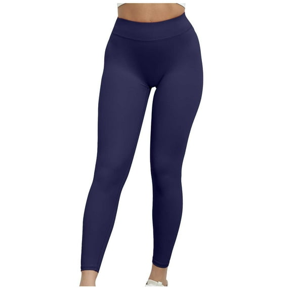 HUPOM Womens Wide Leg Pants Casual Cargo Pants Track Pants High Waist Rise Full Straight-Leg Navy L