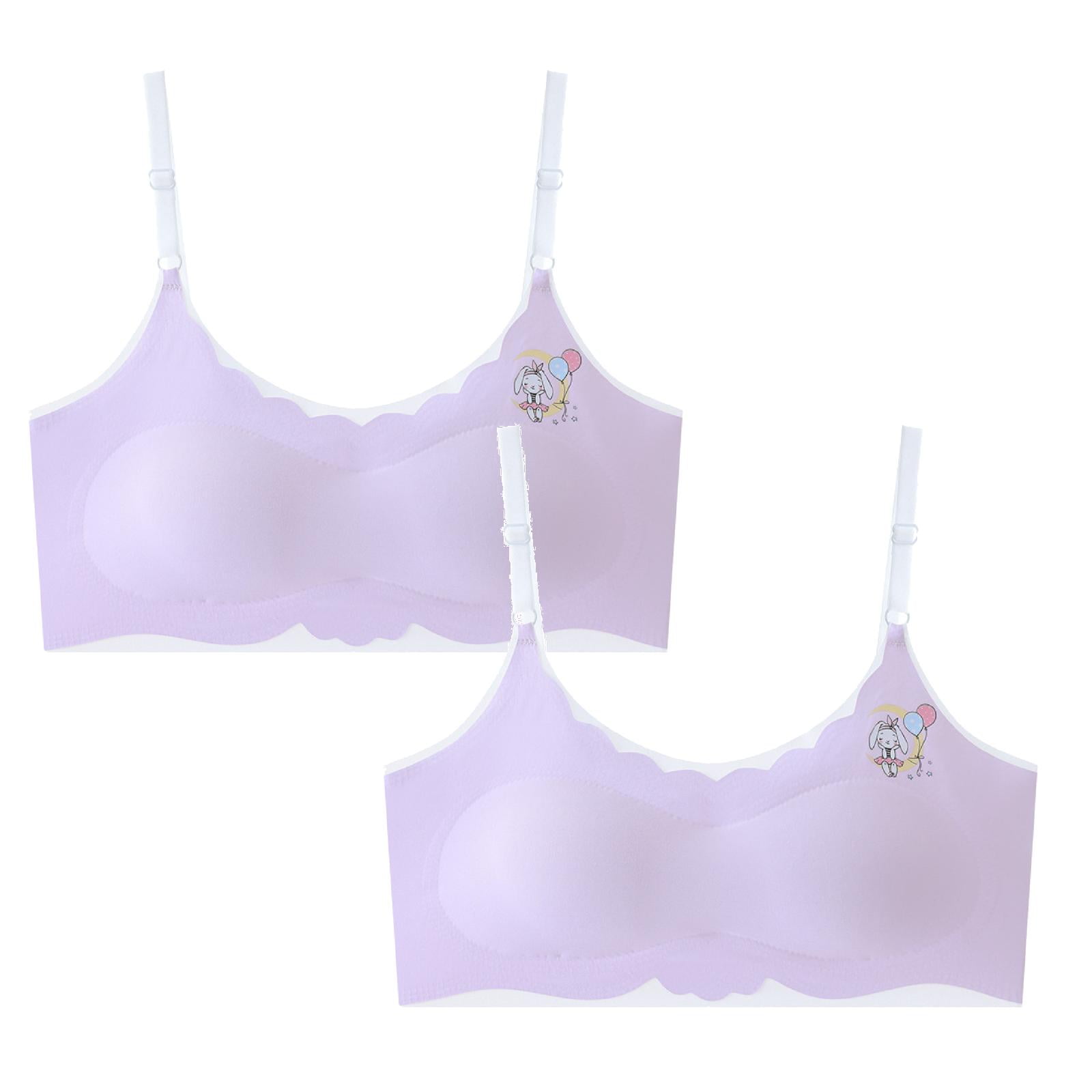 HUPTTEW 2PC Teen Bras for Girls Ages 14-16 Kids Girls Underwear Bra ...