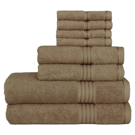 HURBANE HOME Highly Absorbent 8 Pieces Bathroom Towel Set Soft, 100% Cotton, Highly Absorbent