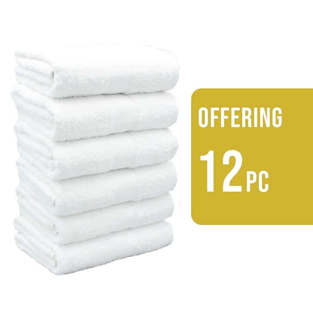 HURBANE HOME Cotton Hand Towel 16x27 Pack of 12 Very Soft and