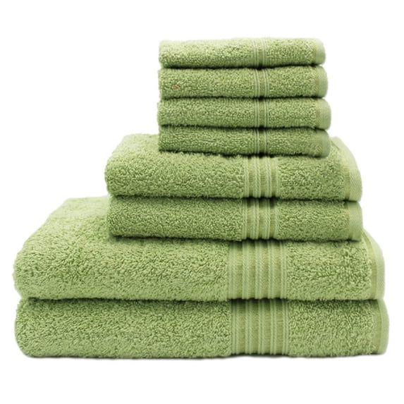 Hurbane Home 100% Cotton Luxury Bath Towel Set for Bathroom - 8 Piece - Sage Green