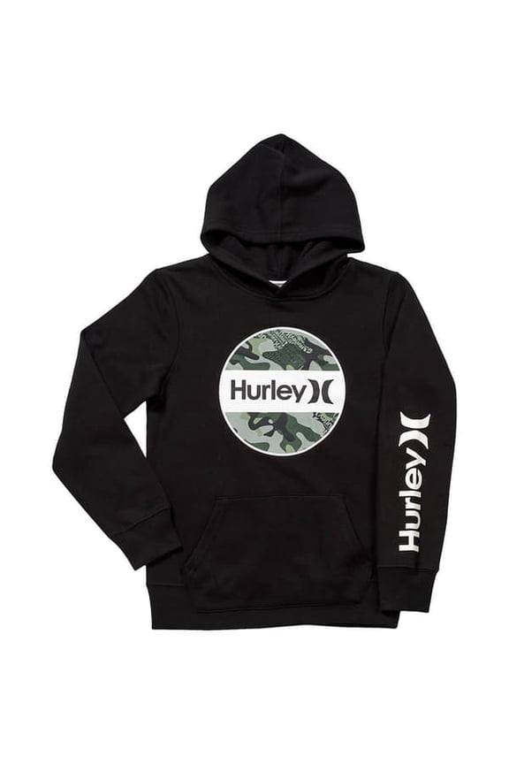 BOYS PULLOVER HOODIE - BLACK - SIZE: YOUTH M - BLACK