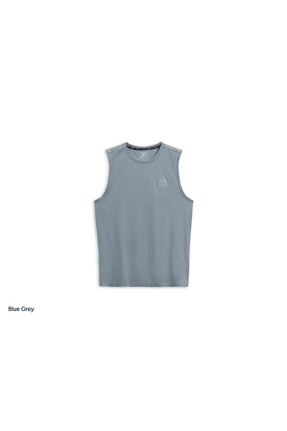 HEATHERED TANK TEE - SIZE: MEN S - BLUE GREY