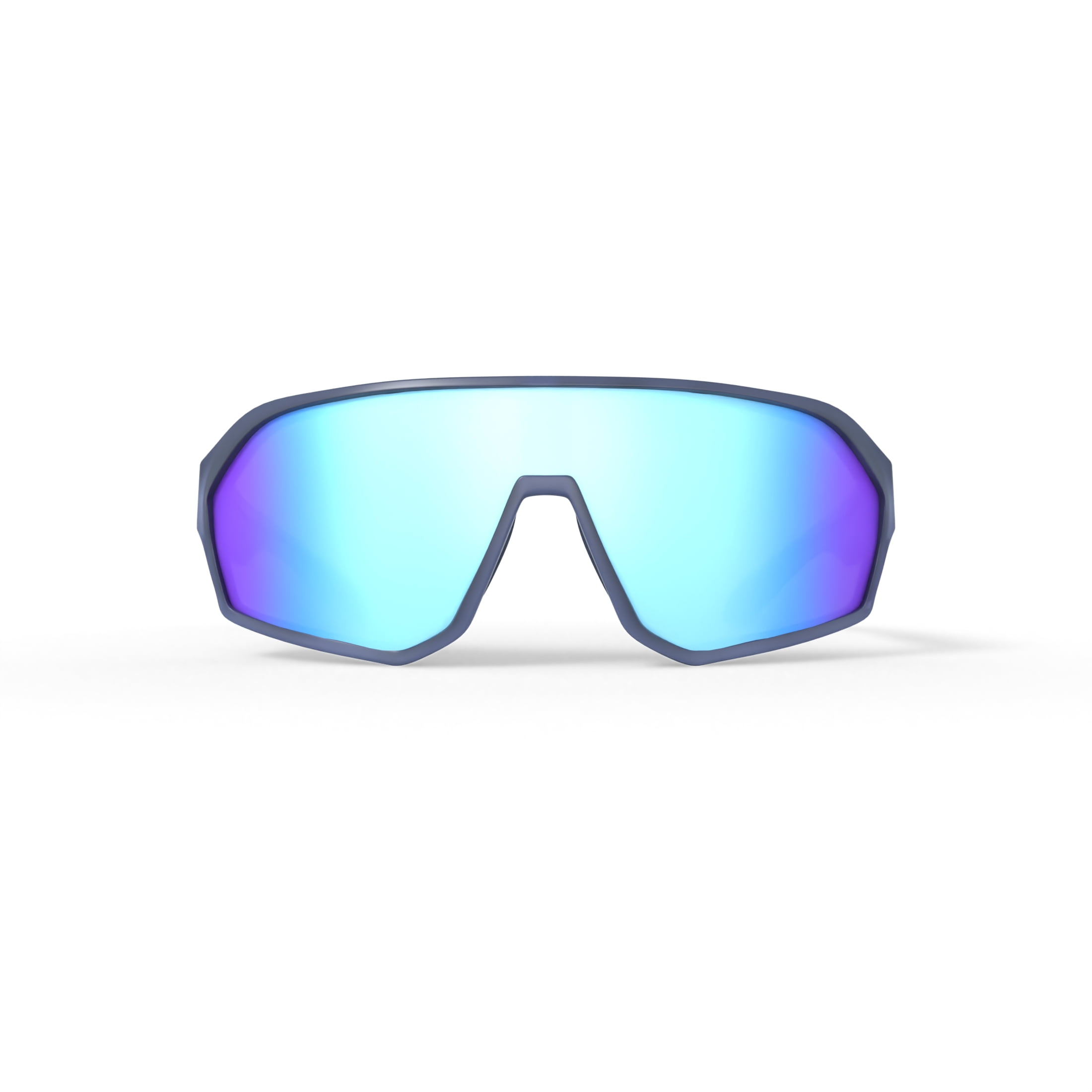 Hurley mens shield sunglasses, Scar - HSM1017PS - matte gray frame/ice blue mirror polarized lens + ar coating