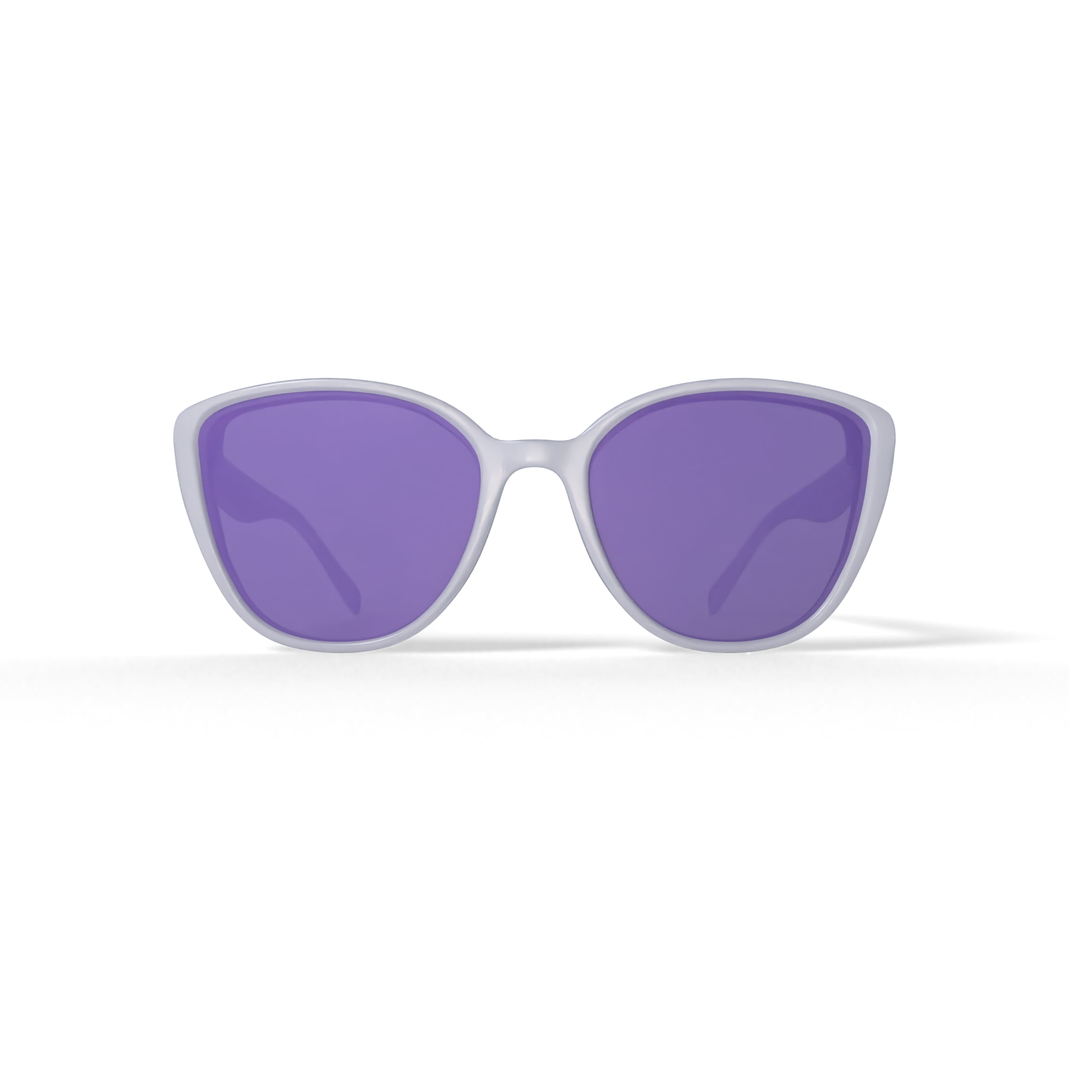 Hurley Tampa - HSL1003PS_105, cateye sunglass, white frame & solid green w/ lilac mirror polarized lens + ar coating