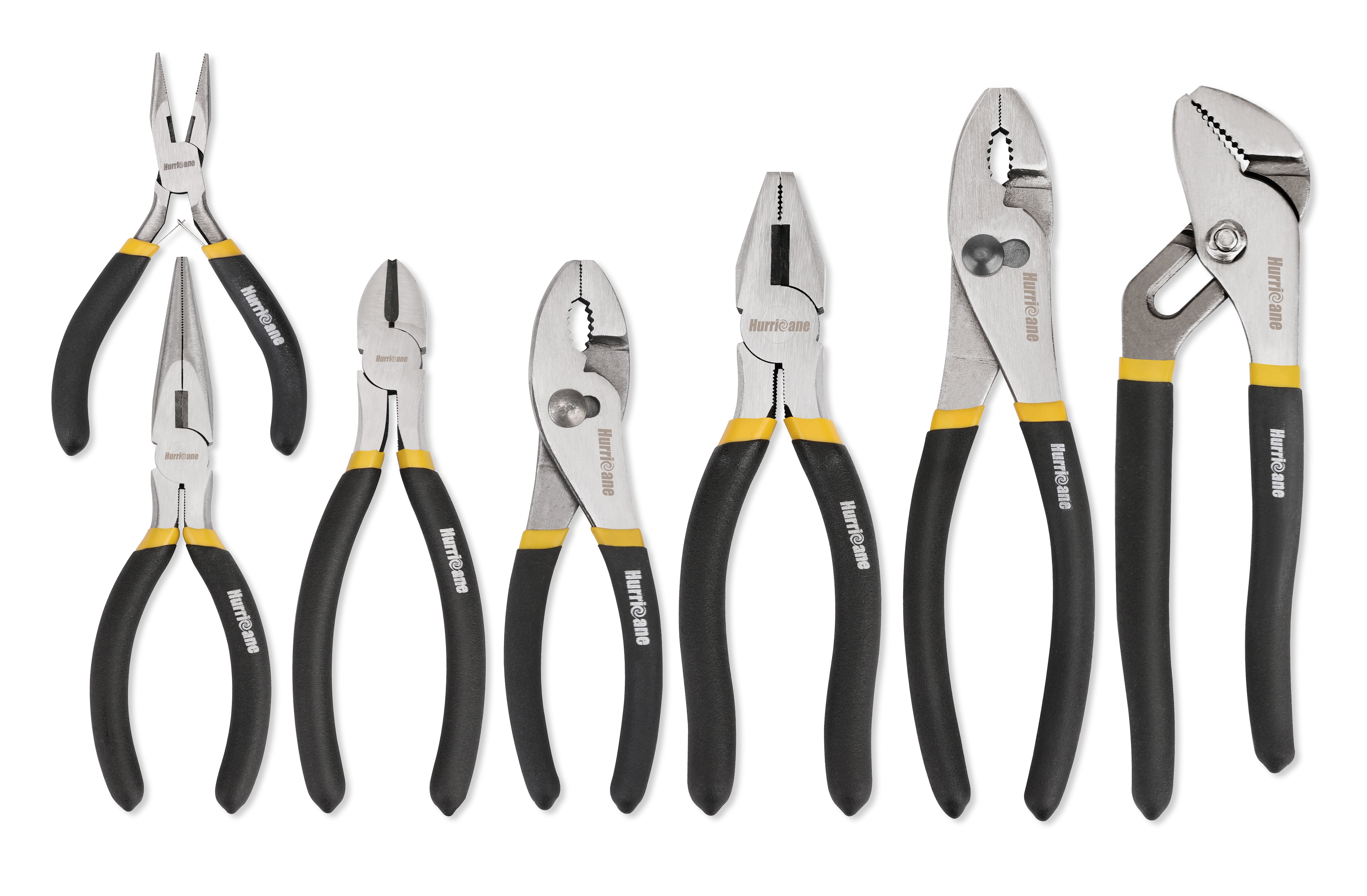 7-Piece Pliers Set - 8 Inch Groove Joint, Slip Joint, 7 Inch Linesman, 6 Inch Diagonal, Long Nose, Mini Long Nose