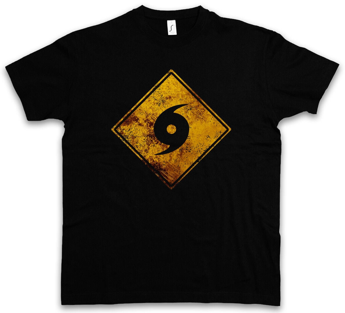 HURRICANE WARNING SIGN T-SHIRT Hurricanes Storm Caution USA Florida ...